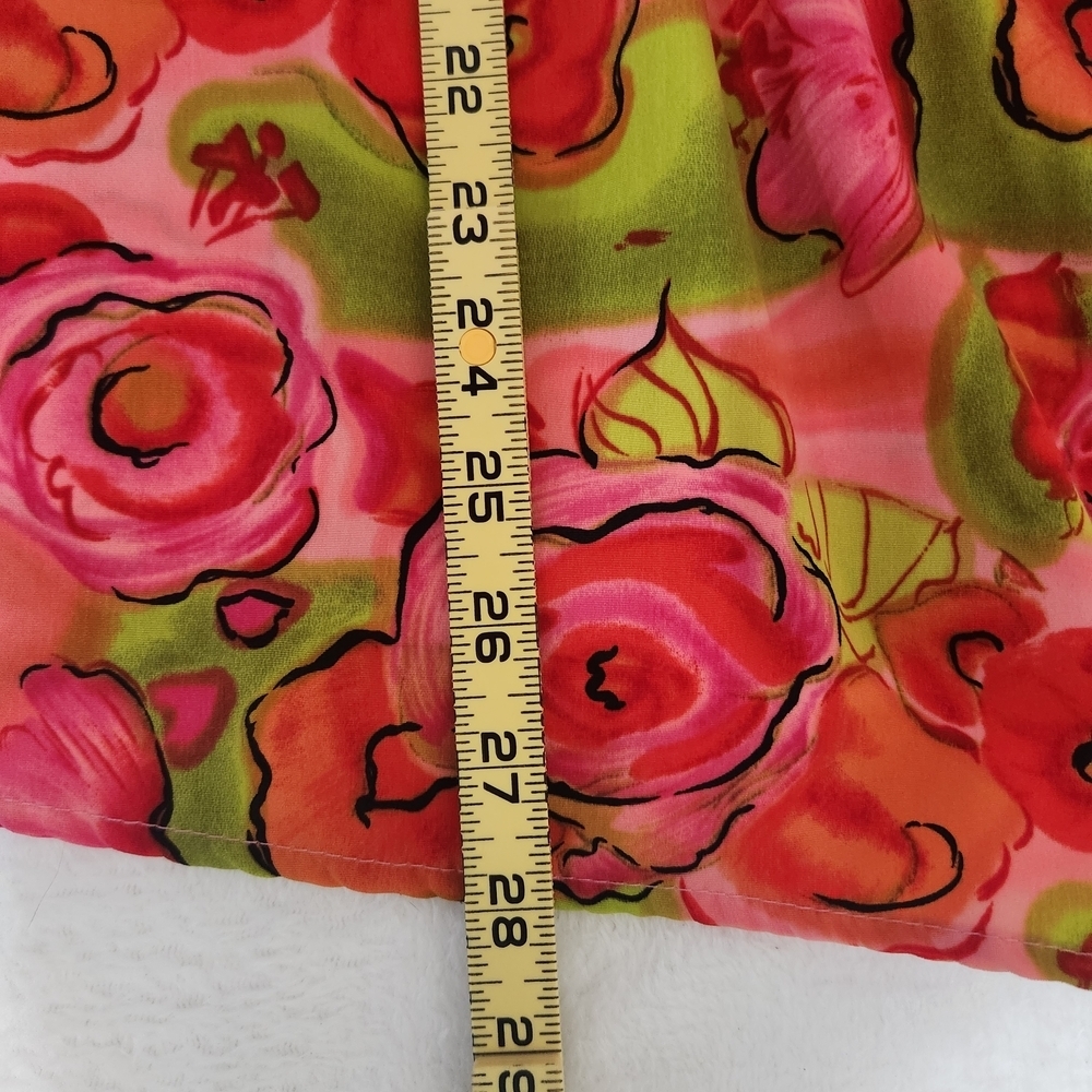Kathie Lee Collection Floral Tank Top - Pink and Green - Picture 6 of 7